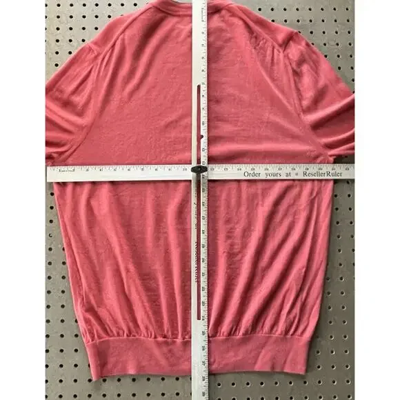 Paul Smith Designer Lightweight Sweater Jumper Merino Wool Orange Large Men